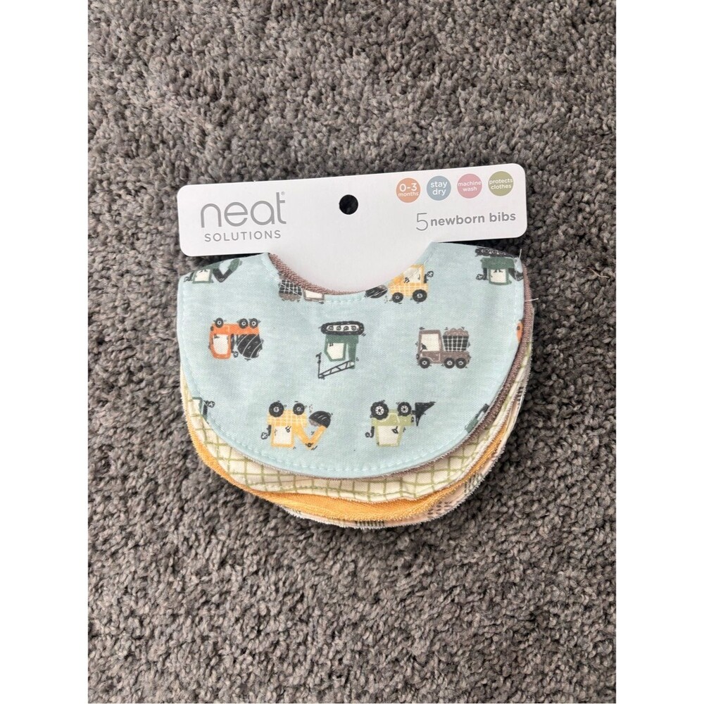 Neat Solutions Newborn/0-3 Bibs (5 Pack) NWT